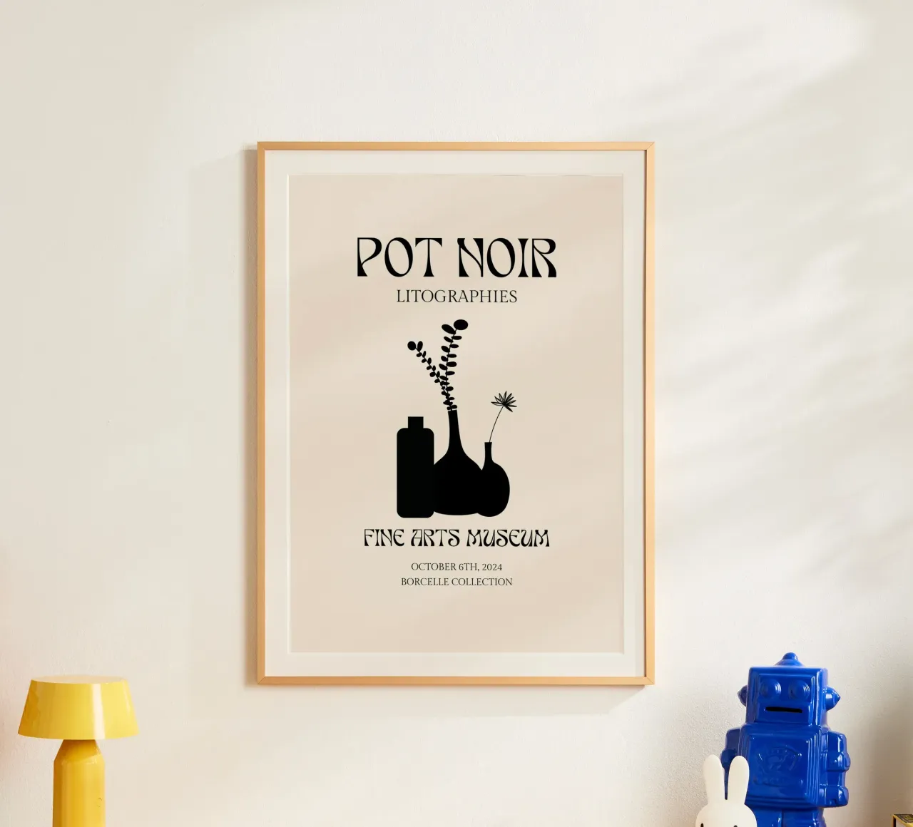 Litografie "Pot Noir" della Collezione Borcelle - Esposizione al Museo poster con telaio in plastica da NorwesClub