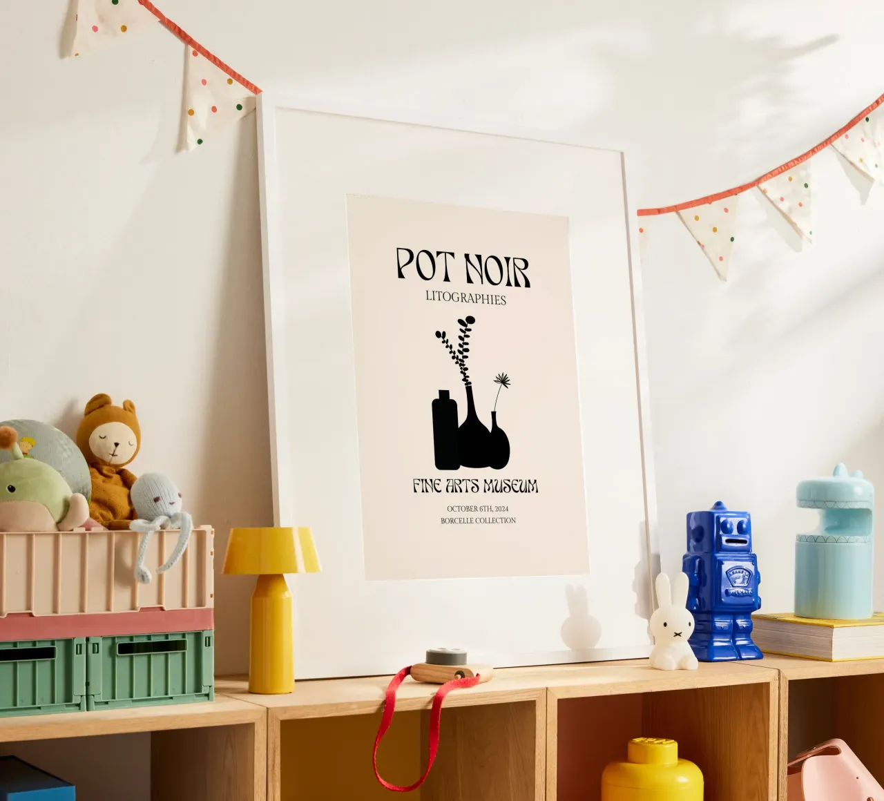 Litografie "Pot Noir" della Collezione Borcelle - Esposizione al Museo poster con telaio in plastica da NorwesClub