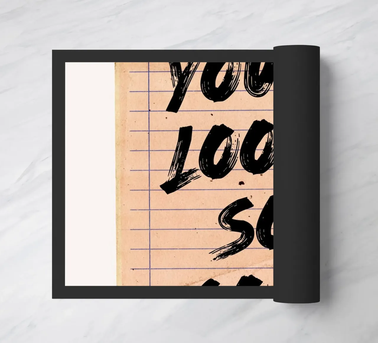 "You Look So Good" Vintage Guest Check Pop Art felpudo de NorwesClub