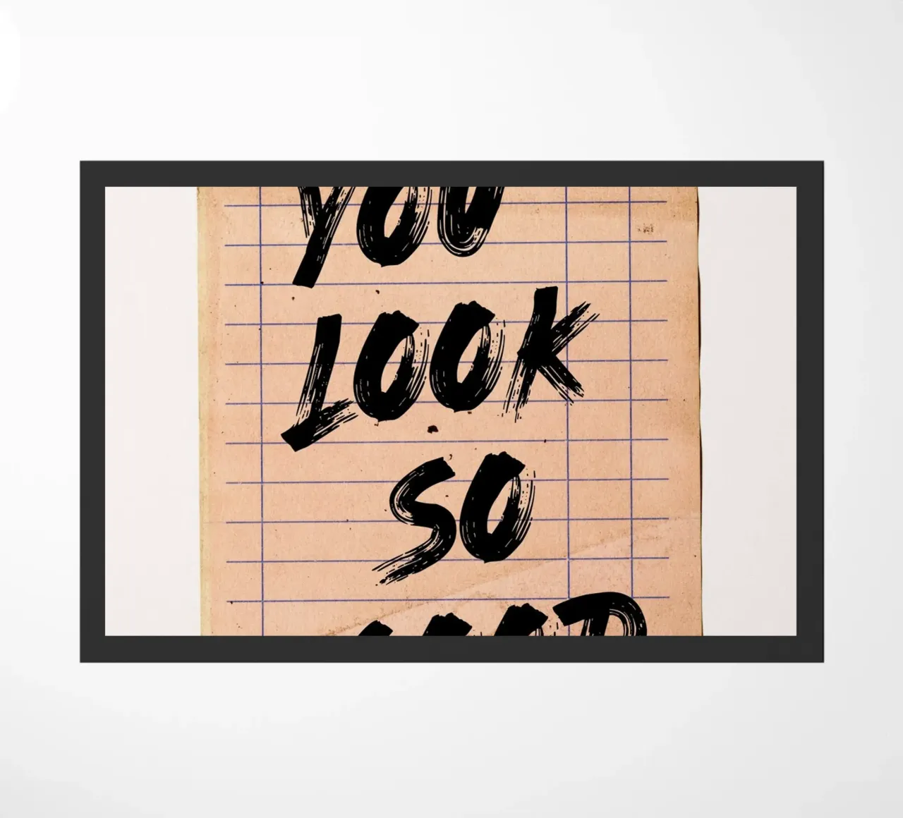 "You Look So Good" Vintage Guest Check Pop Art felpudo de NorwesClub