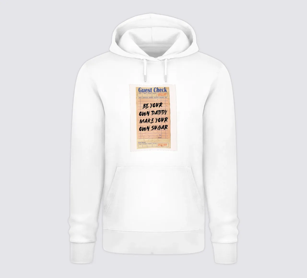 "Sé tu propio papá, haz tu propio azúcar" - Tipografía empoderadora sudadera con capucha de NorwesClub