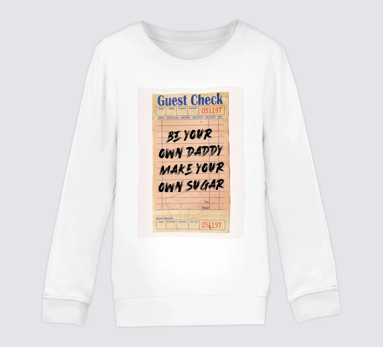 "Sé tu propio papá, haz tu propio azúcar" - Tipografía empoderadora sudadera para niño de NorwesClub