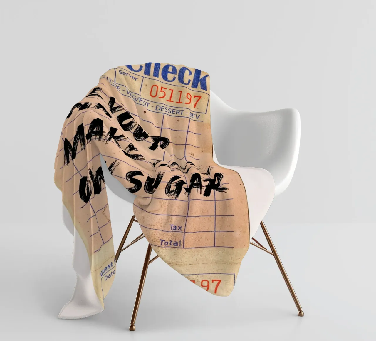 "Be Your Own Daddy Make Your Own Sugar" - Empowering Typogra fleece blanket by NorwesClub