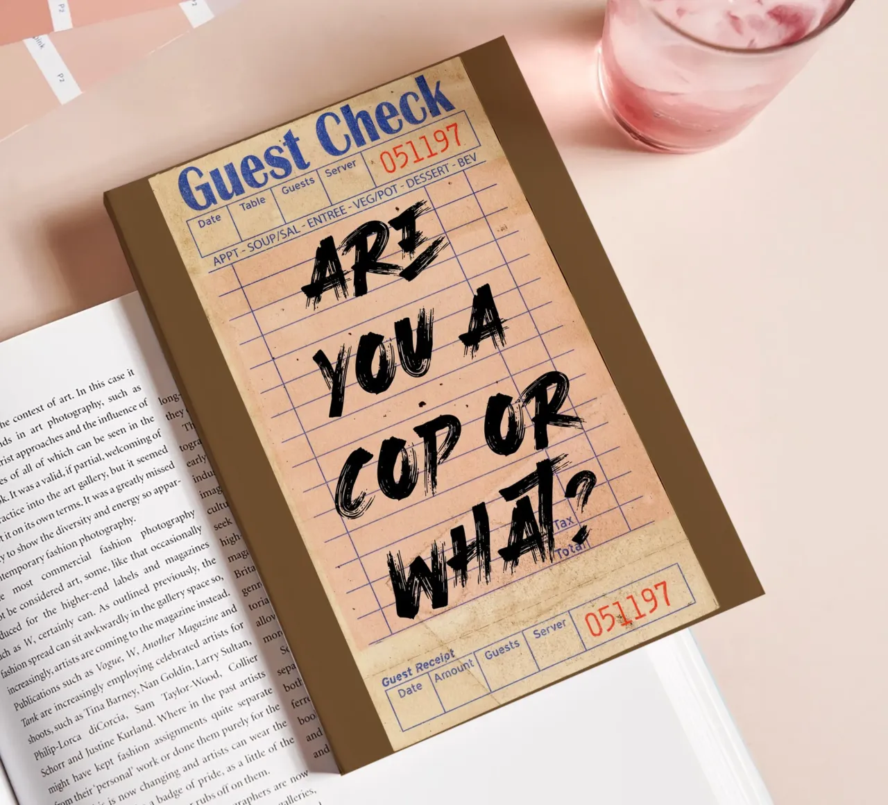 "Are You A Cop Or What?" - Provocative Typography Art notebook by NorwesClub