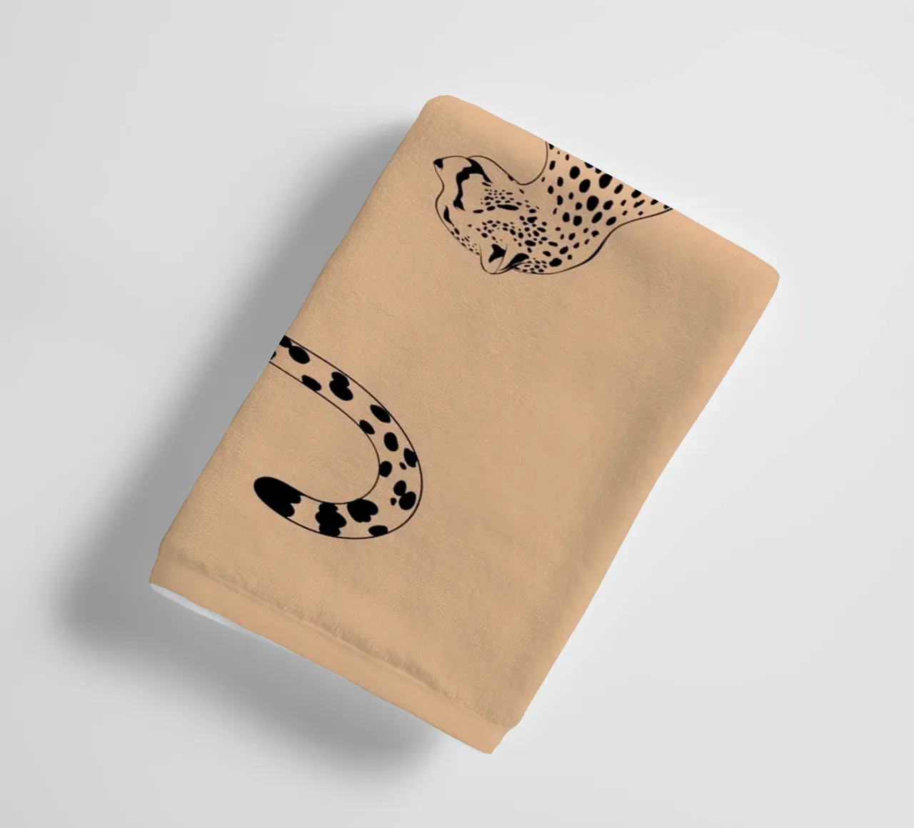 Mirroring Cheetahs - Elegant Minimalist Wildlife Art towel by NorwesClub
