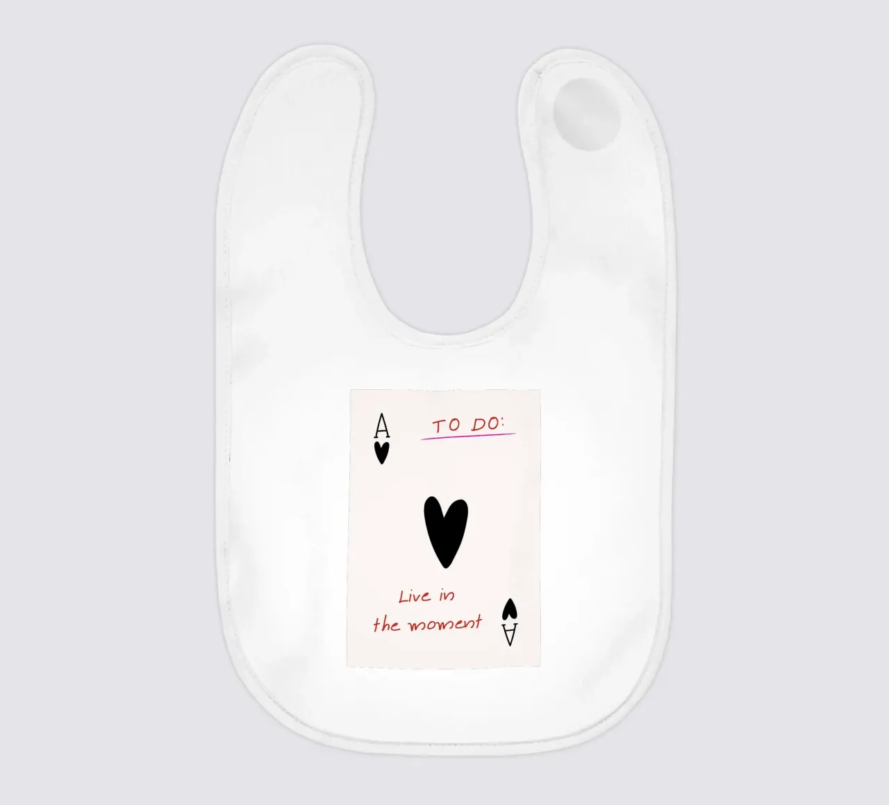 "Live in the Moment" - Inspiring To-Do List Art baby bib by NorwesClub