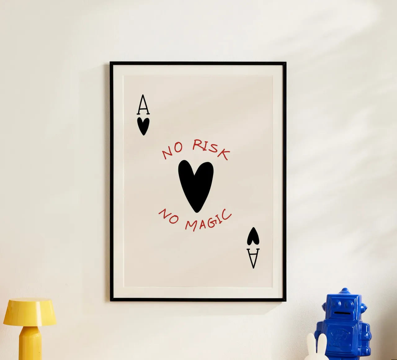"No Risk No Magic" - Inspiring Playful Typography Art hahnemühle by NorwesClub