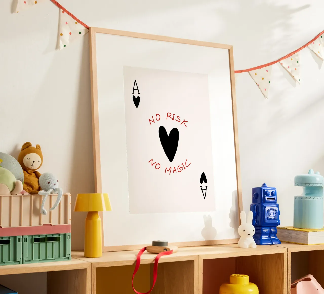 "No Risk No Magic" - Inspiring Playful Typography Art hahnemühle by NorwesClub