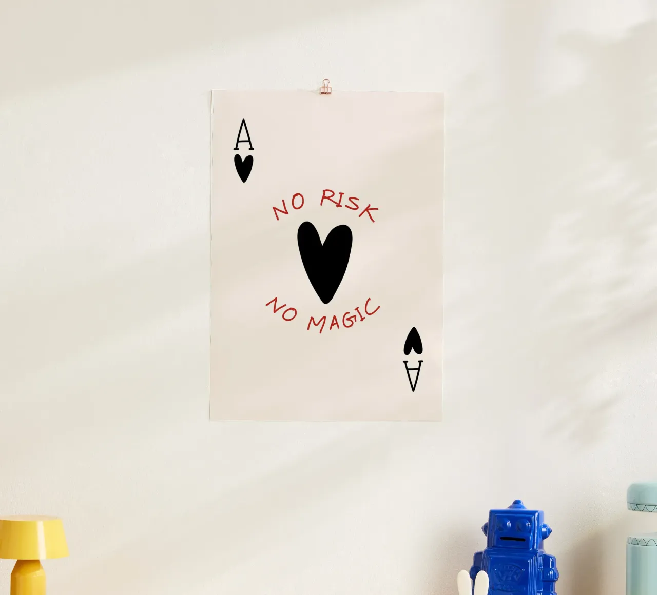 "No Risk No Magic" - Inspiring Playful Typography Art hahnemühle by NorwesClub