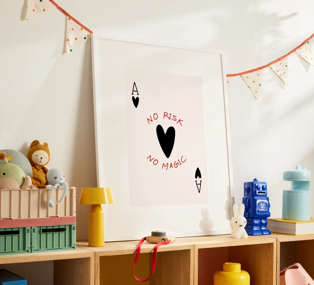 "No Risk No Magic" - Inspiring Playful Typography Art hahnemühle by NorwesClub
