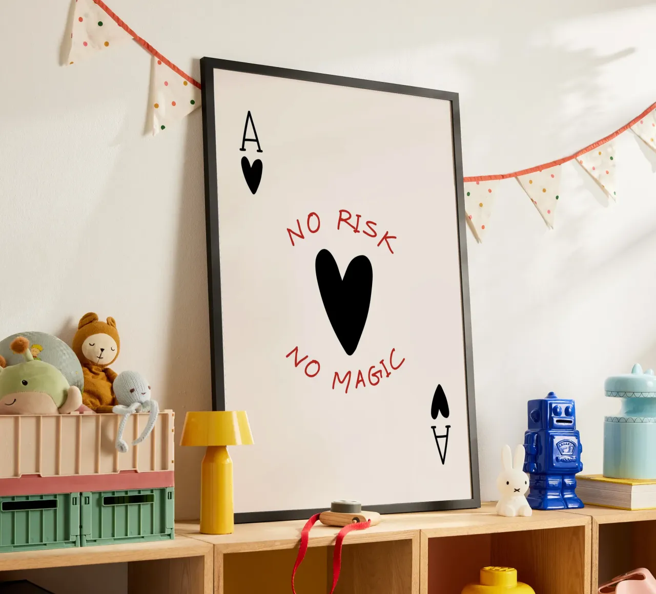 "No Risk No Magic" - Inspiring Playful Typography Art hahnemühle by NorwesClub