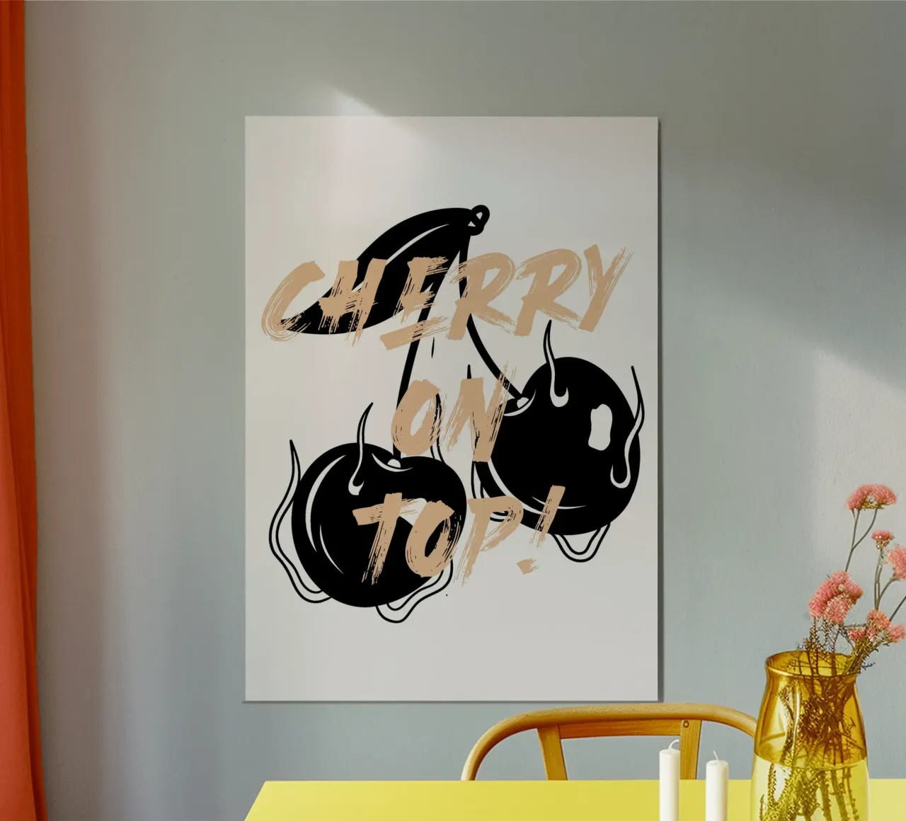 "Ciliegina sulla torta!" - Audace design pop art poster da NorwesClub