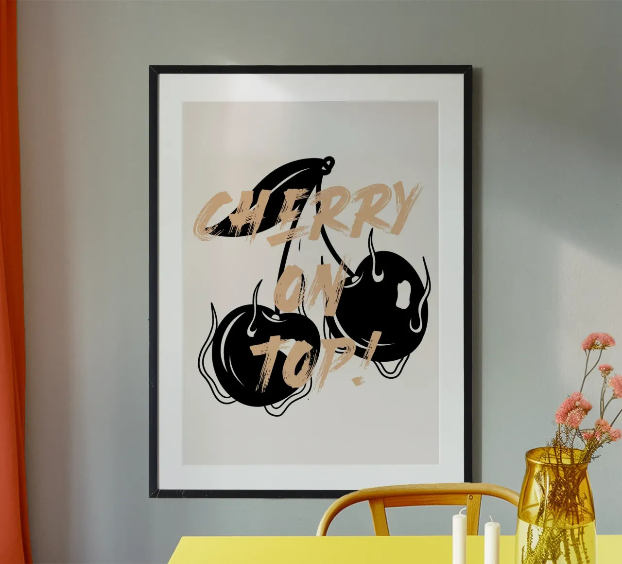 "Ciliegina sulla torta!" - Audace design pop art poster da NorwesClub