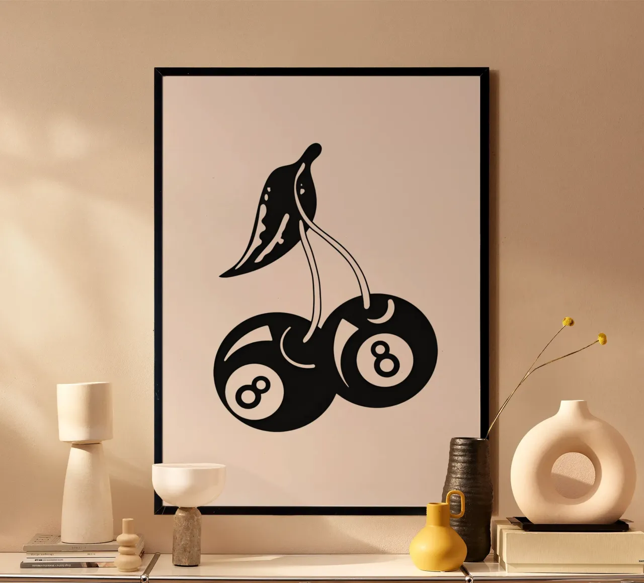 8 ciliegie a sfera - Illustrazione pop art retrò poster da NorwesClub
