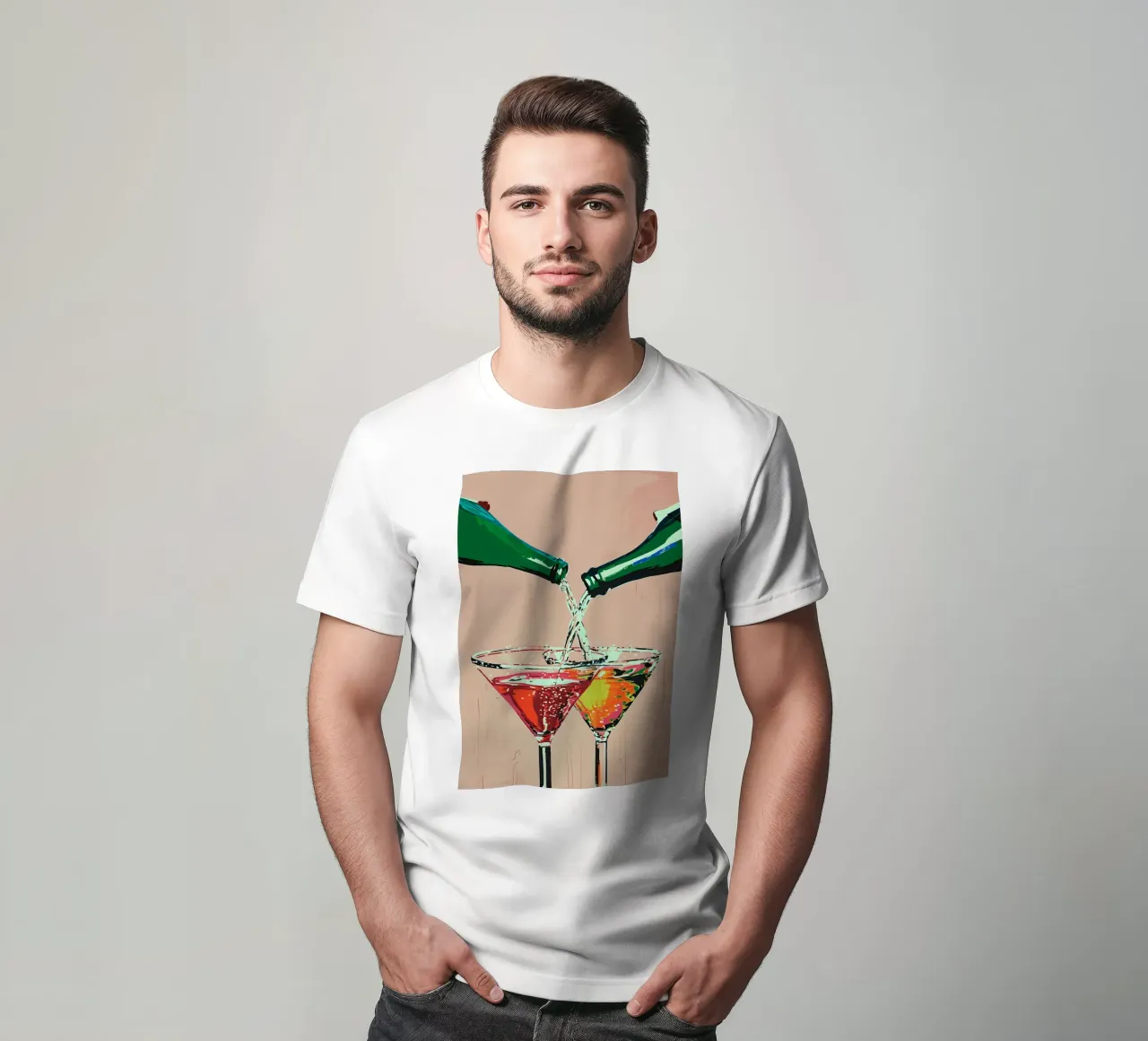 Cheers - Vibrant Pop Art Cocktail Pour t-shirt by NorwesClub
