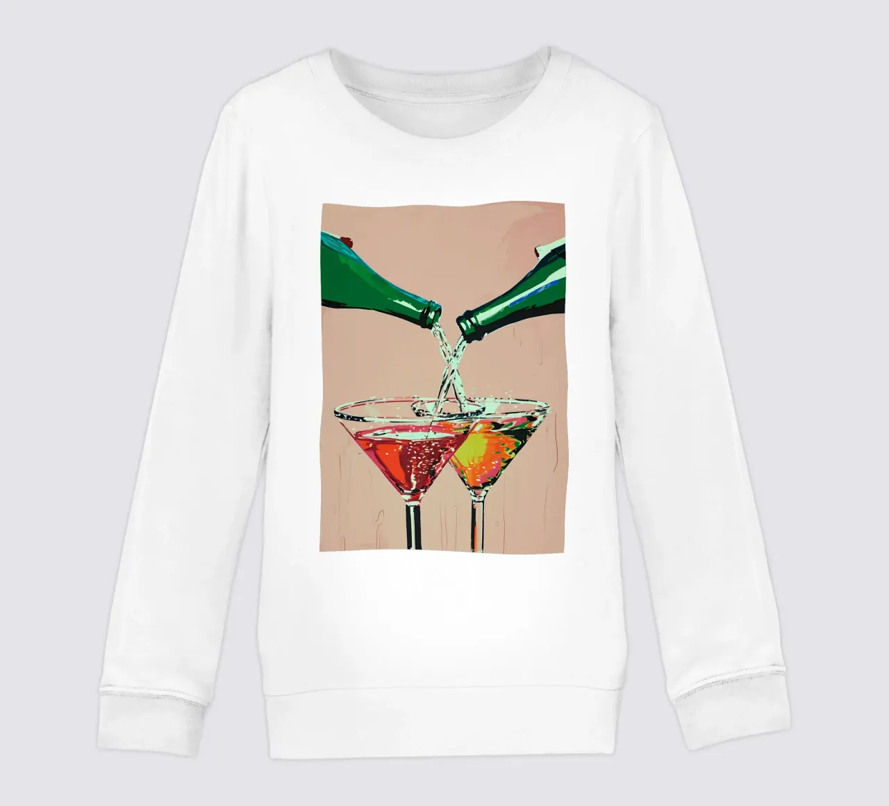 Cheers - Versa cocktail in stile pop art felpa bambino da NorwesClub