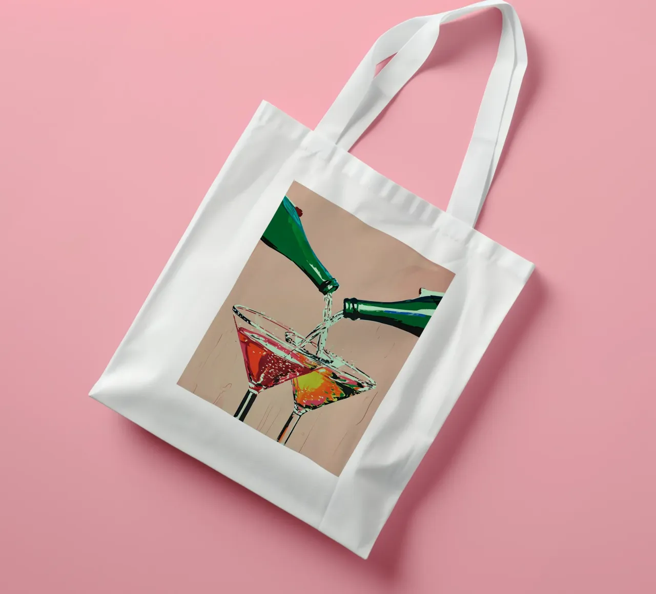 Cheers - Versa cocktail in stile pop art borsa in juta da NorwesClub