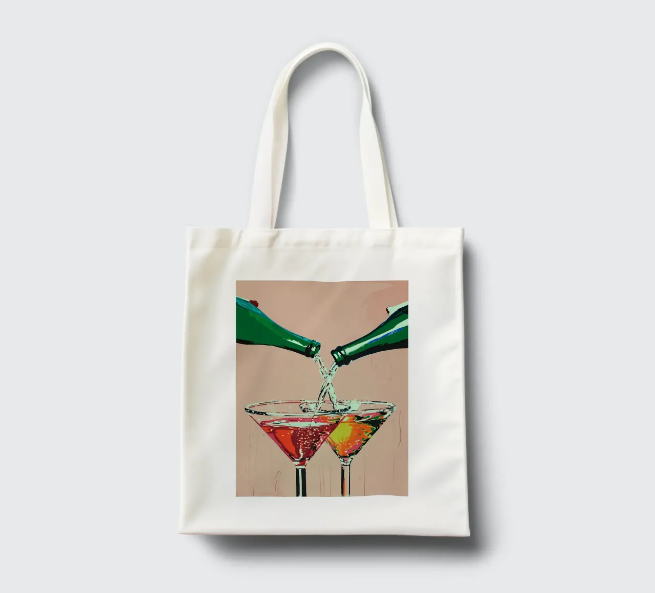 Cheers - Versa cocktail in stile pop art borsa in juta da NorwesClub
