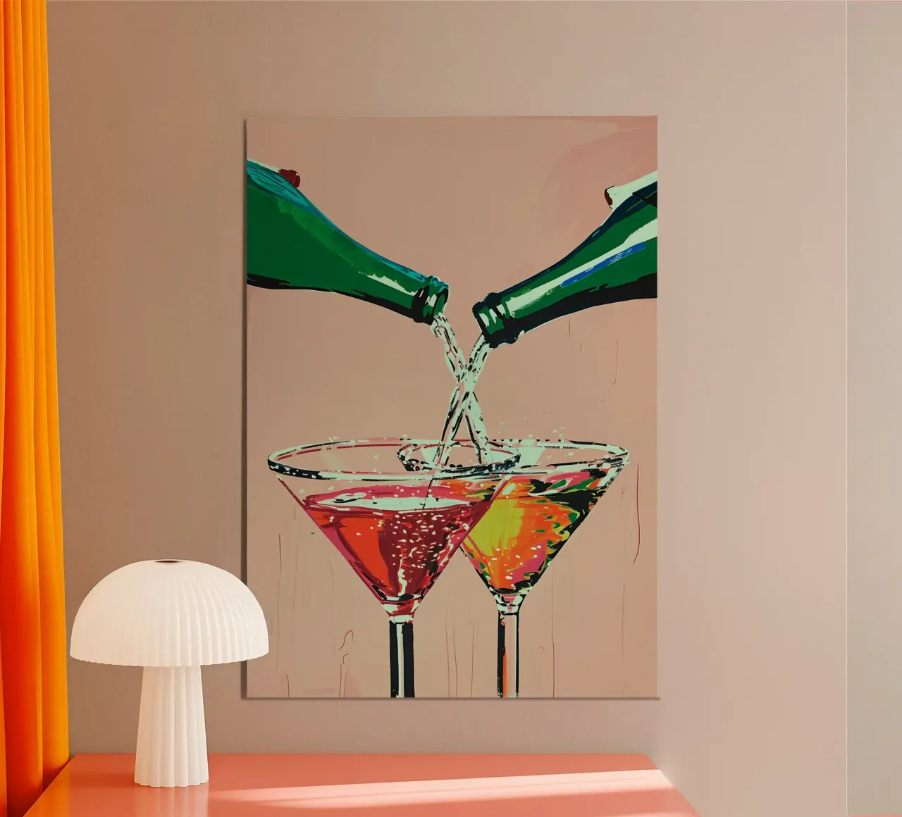 Cheers - Versa cocktail in stile pop art carta hahnemühle da NorwesClub