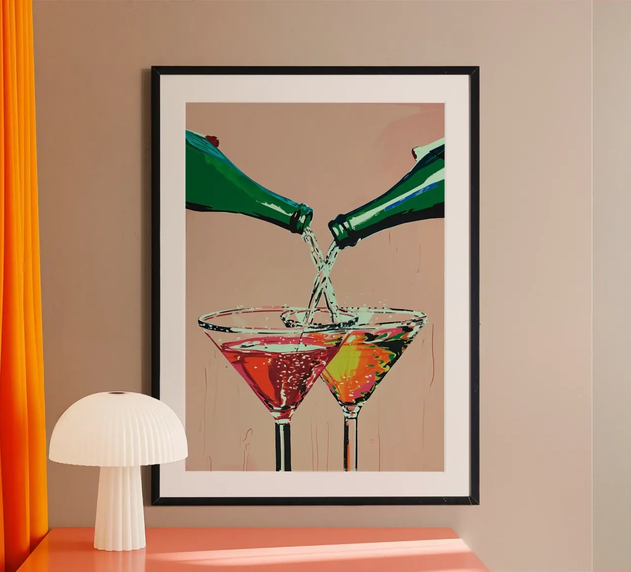 Cheers - Versa cocktail in stile pop art carta hahnemühle da NorwesClub