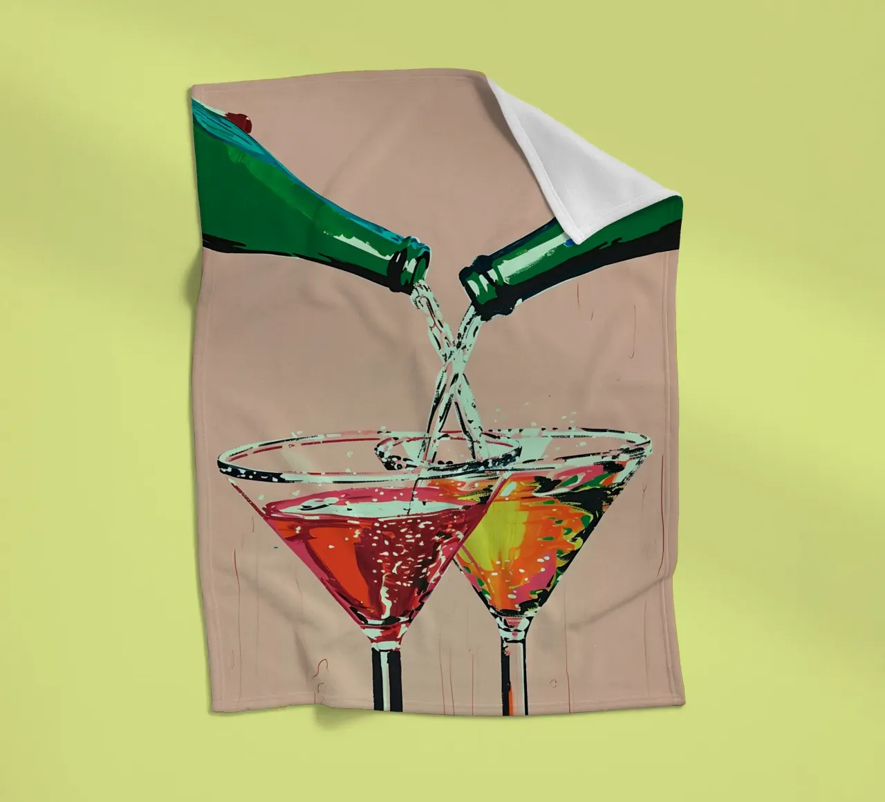 Cheers - Versa cocktail in stile pop art coperta in pile da NorwesClub