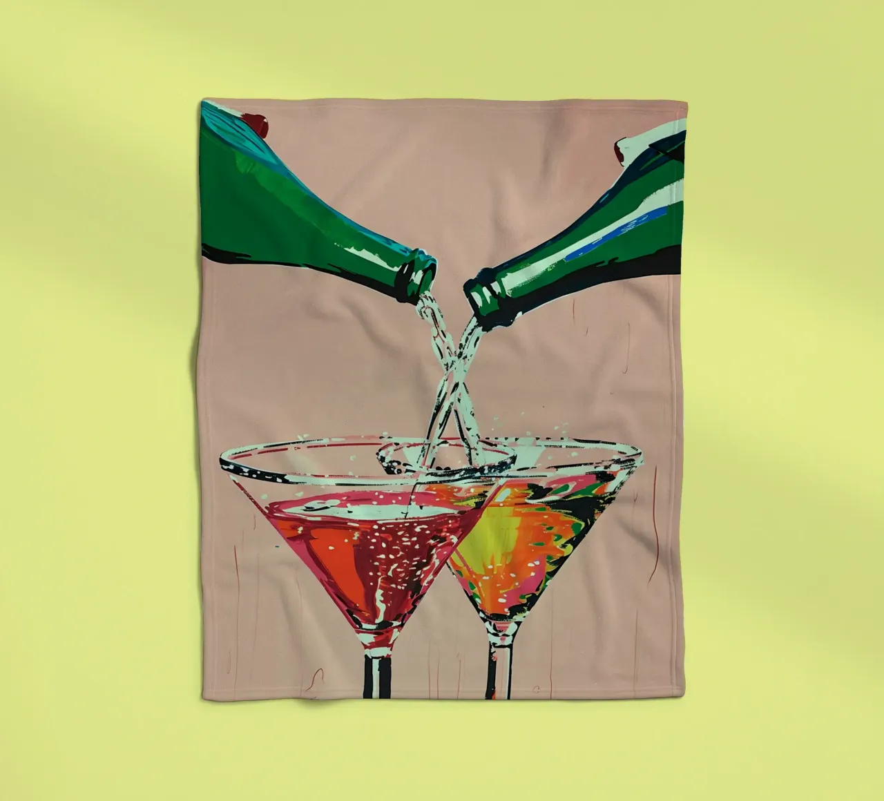 Cheers - Versa cocktail in stile pop art coperta in pile da NorwesClub