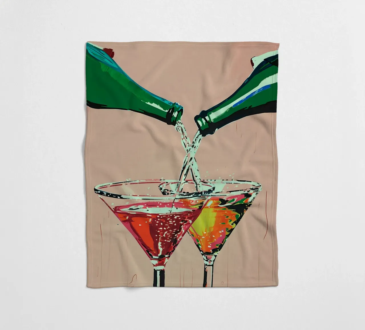 Cheers - Versa cocktail in stile pop art coperta in pile da NorwesClub