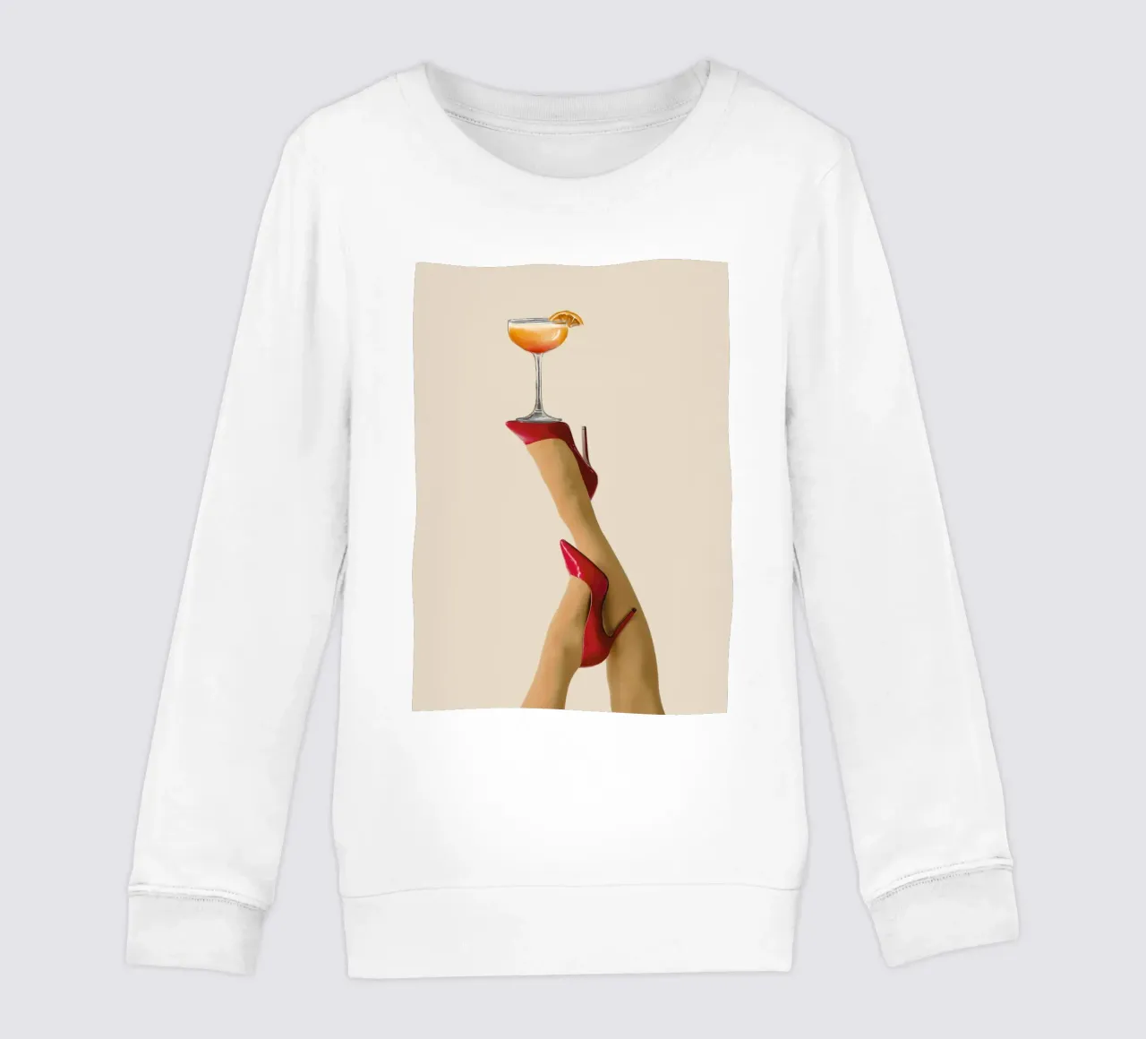 Tacones altos y cóctel - Moda pop art chic sudadera para niño de NorwesClub