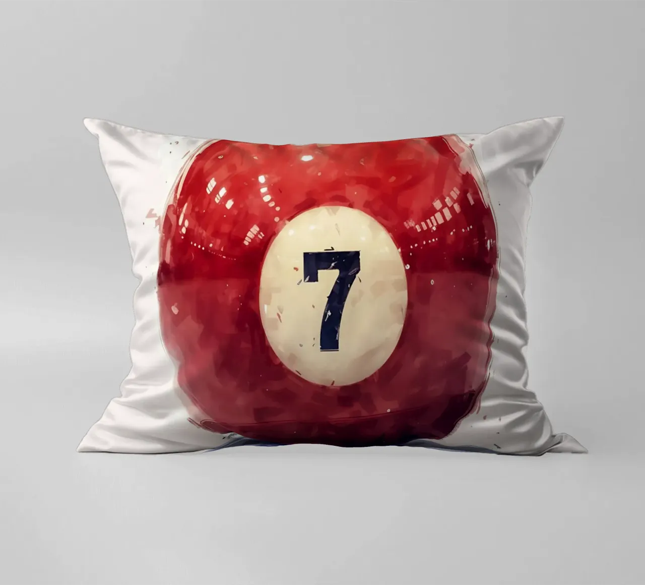 Palla da biliardo Lucky 7 - Stampa digitale in stile pop art cuscino da NorwesClub