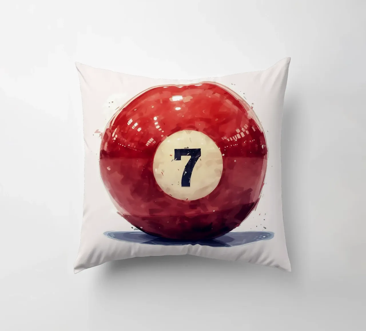 Palla da biliardo Lucky 7 - Stampa digitale in stile pop art cuscino da NorwesClub