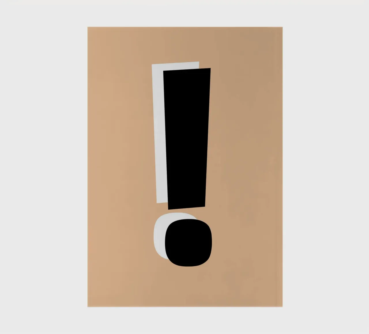 Point d'exclamation audacieux - Minimalist Graphic Art Print carnet de notes de NorwesClub