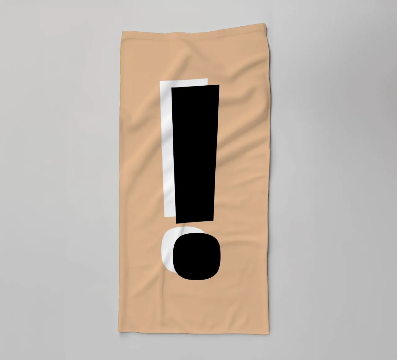 Bold Exclamation Mark - Minimalist Graphic Art Print towel by NorwesClub