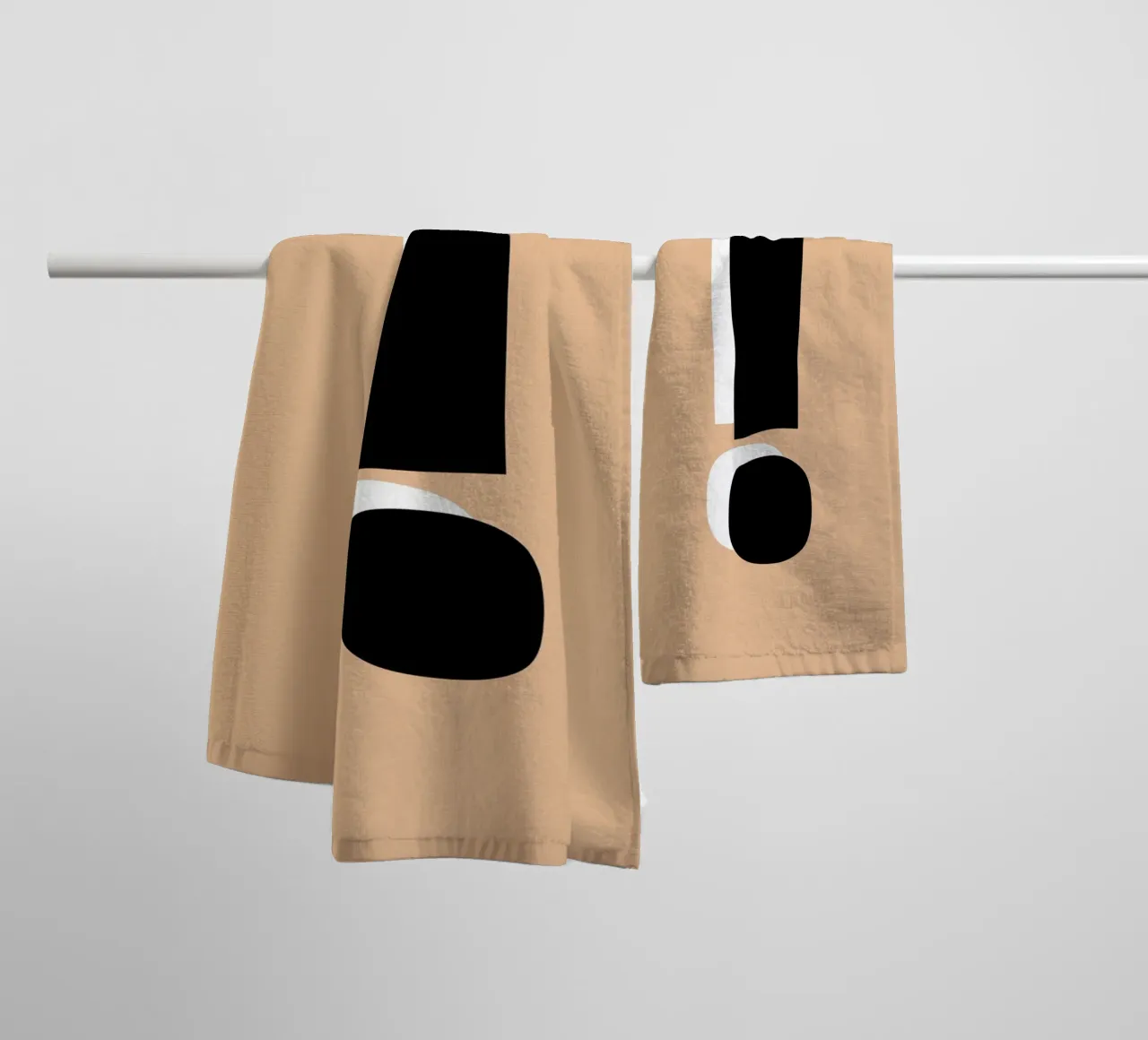 Bold Exclamation Mark - Minimalist Graphic Art Print towel by NorwesClub