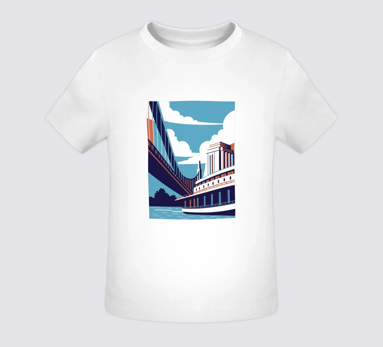 Ponte sul fiume maglietta neonato da STORE PRESENCE