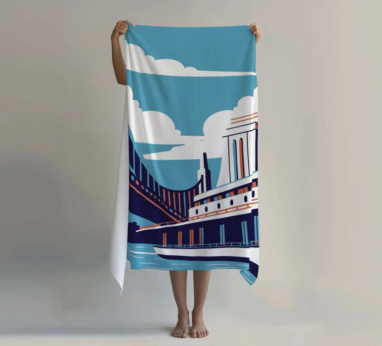 Ponte sul fiume telo mare da STORE PRESENCE