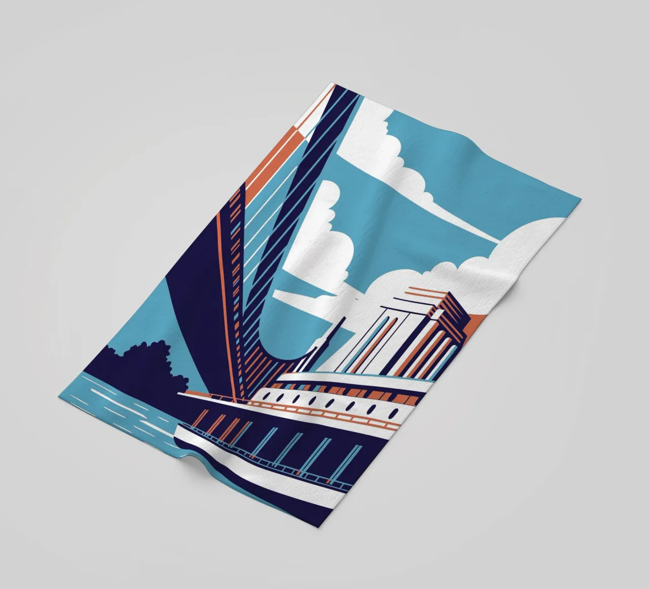 Ponte sul fiume telo mare da STORE PRESENCE