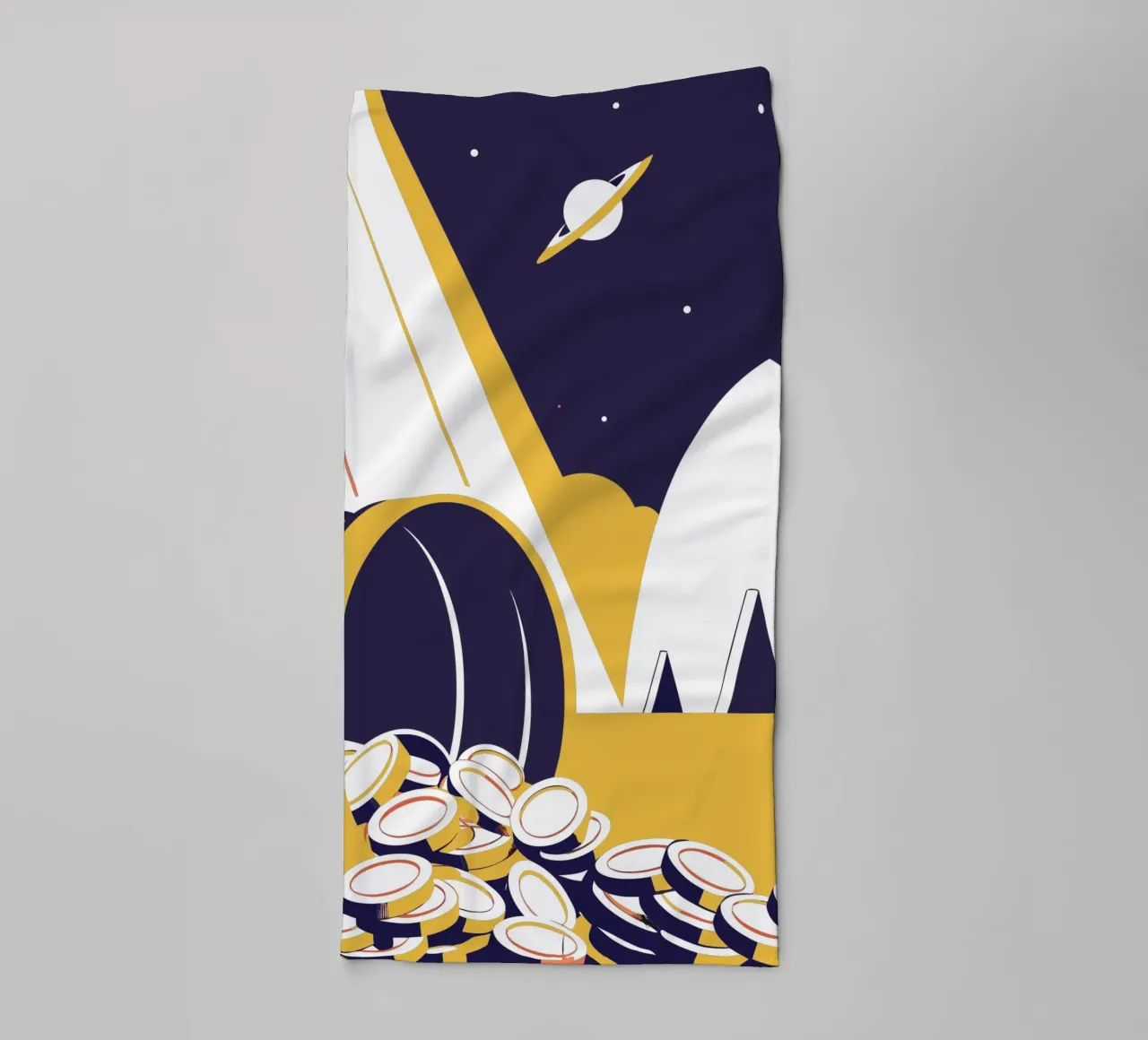 Abundant Coins towel by STORE PRESENCE