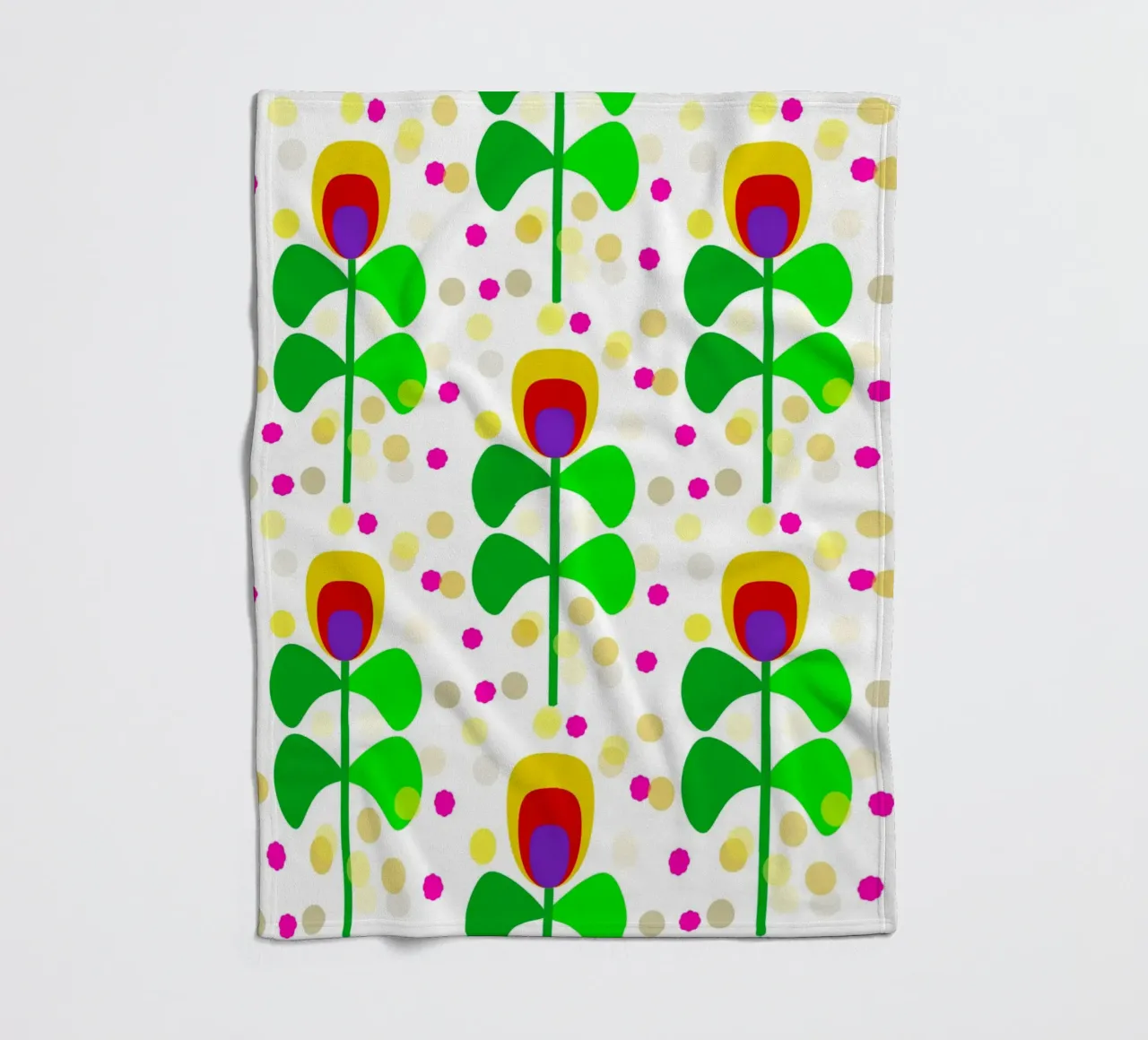 Bloom Confetti Blume Blüte Scandi style coperta in pile da Nica Colorie