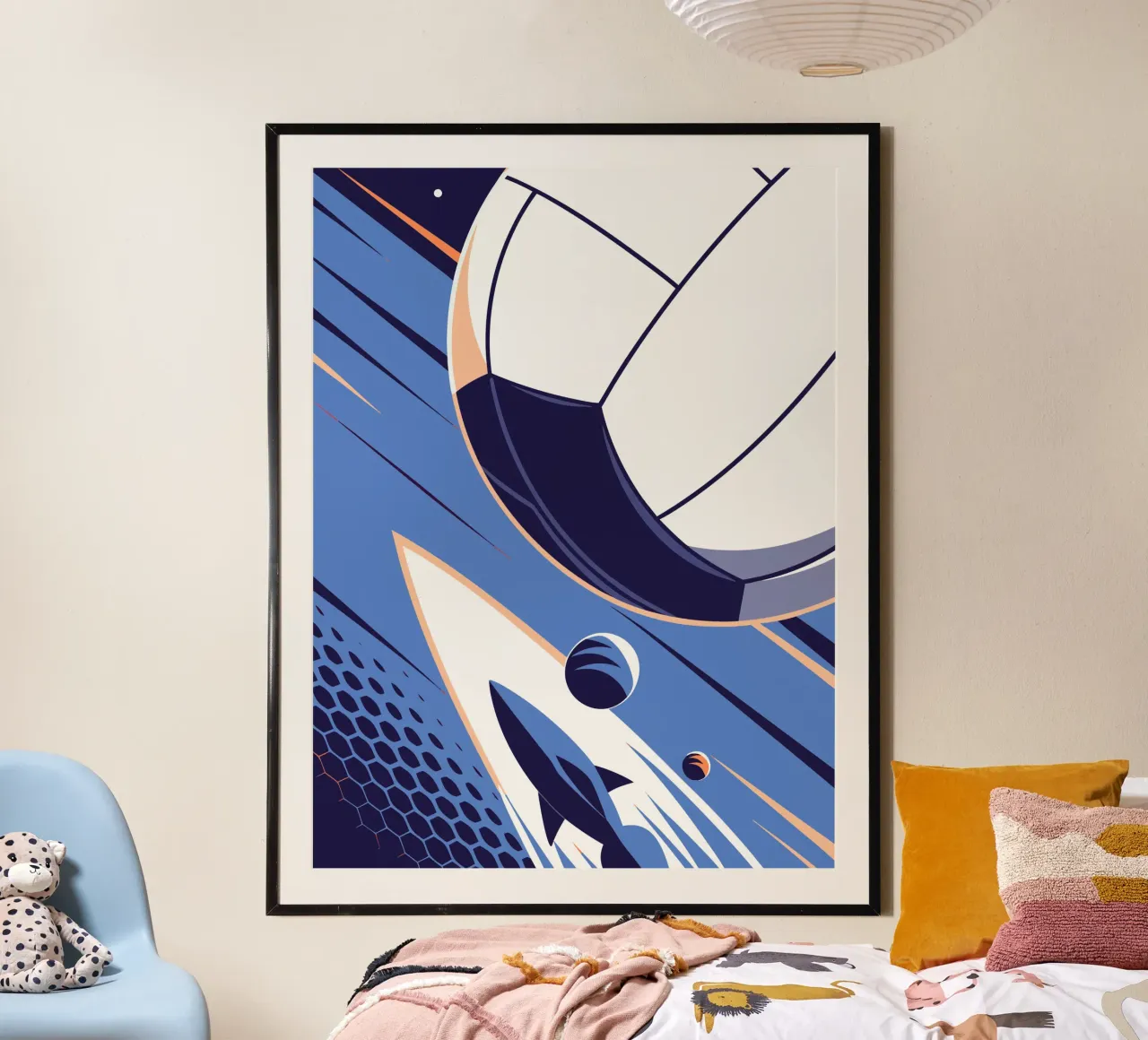 Pallavolo poster con telaio in plastica da STORE PRESENCE