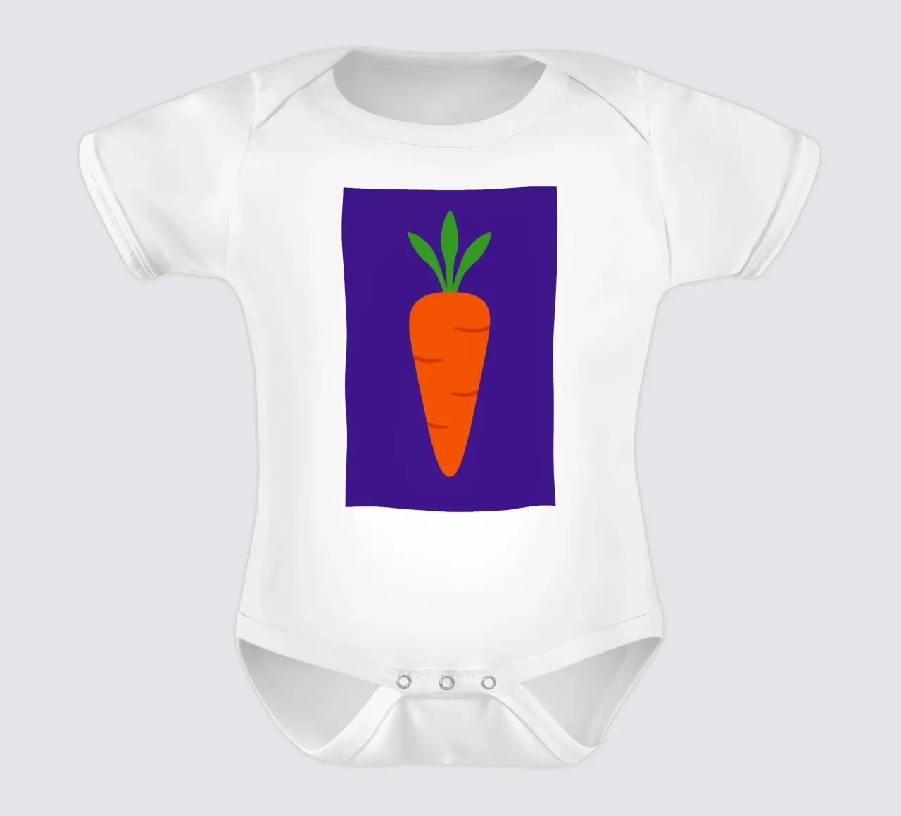 Eat Your Veggies short-sleeve baby romper by KidzStudio
