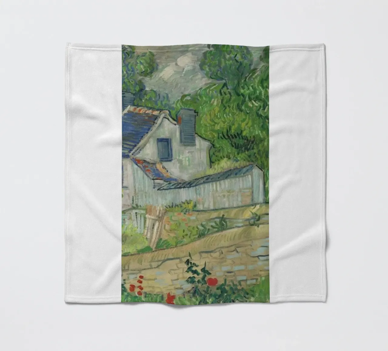 view of an abandoned house fleece blanket by cloud shop