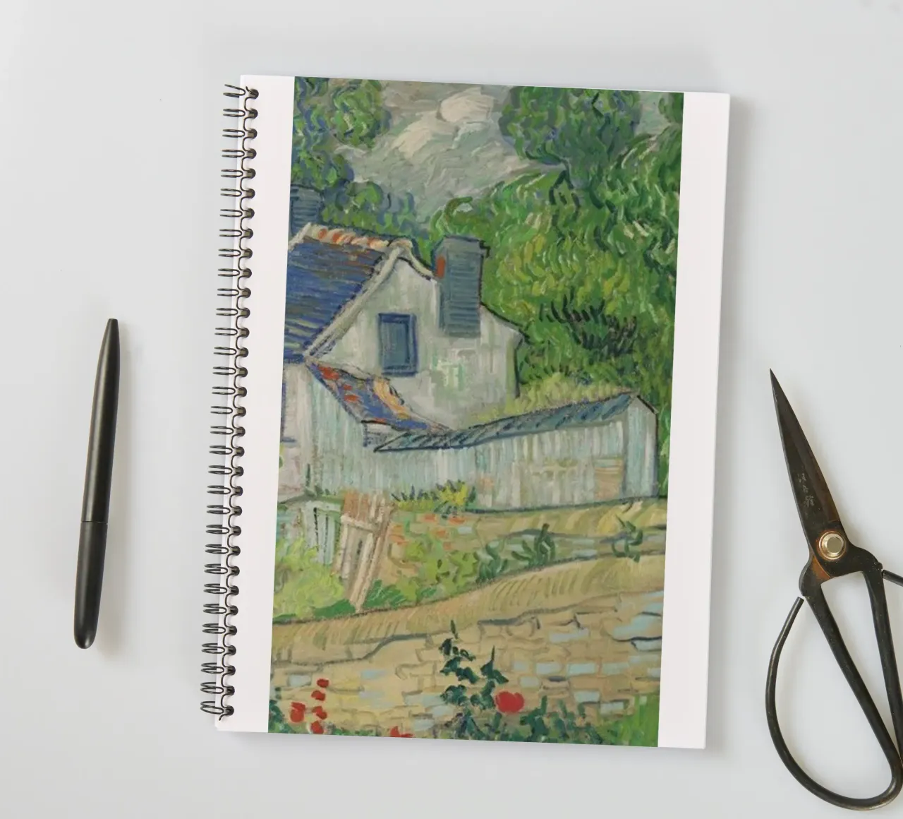 vue d'une maison abandonnée carnet à spirale de cloud shop
