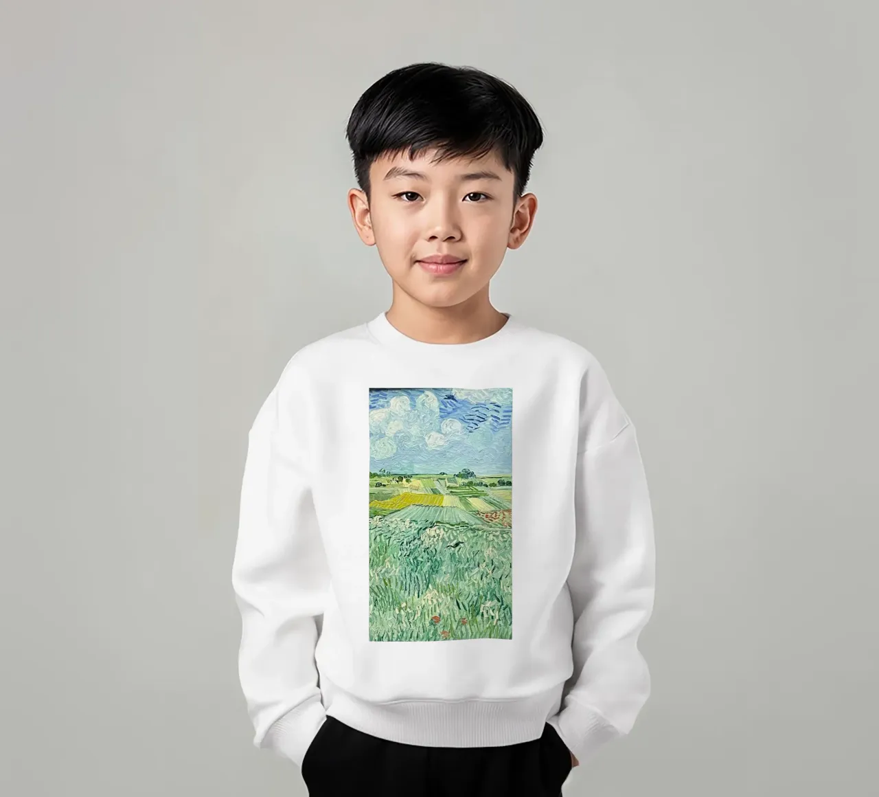 rice field area kids sweatshirt by cloud shop