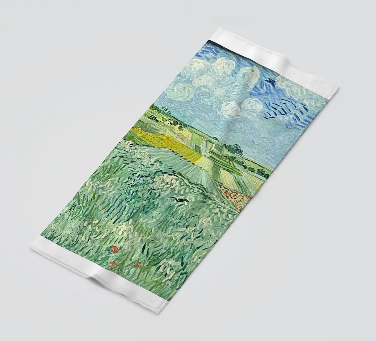 rice field area beach towel by cloud shop