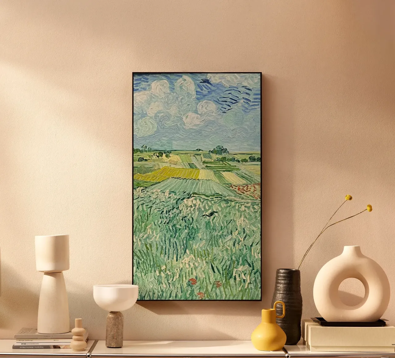 rice field area acrylic glass by cloud shop