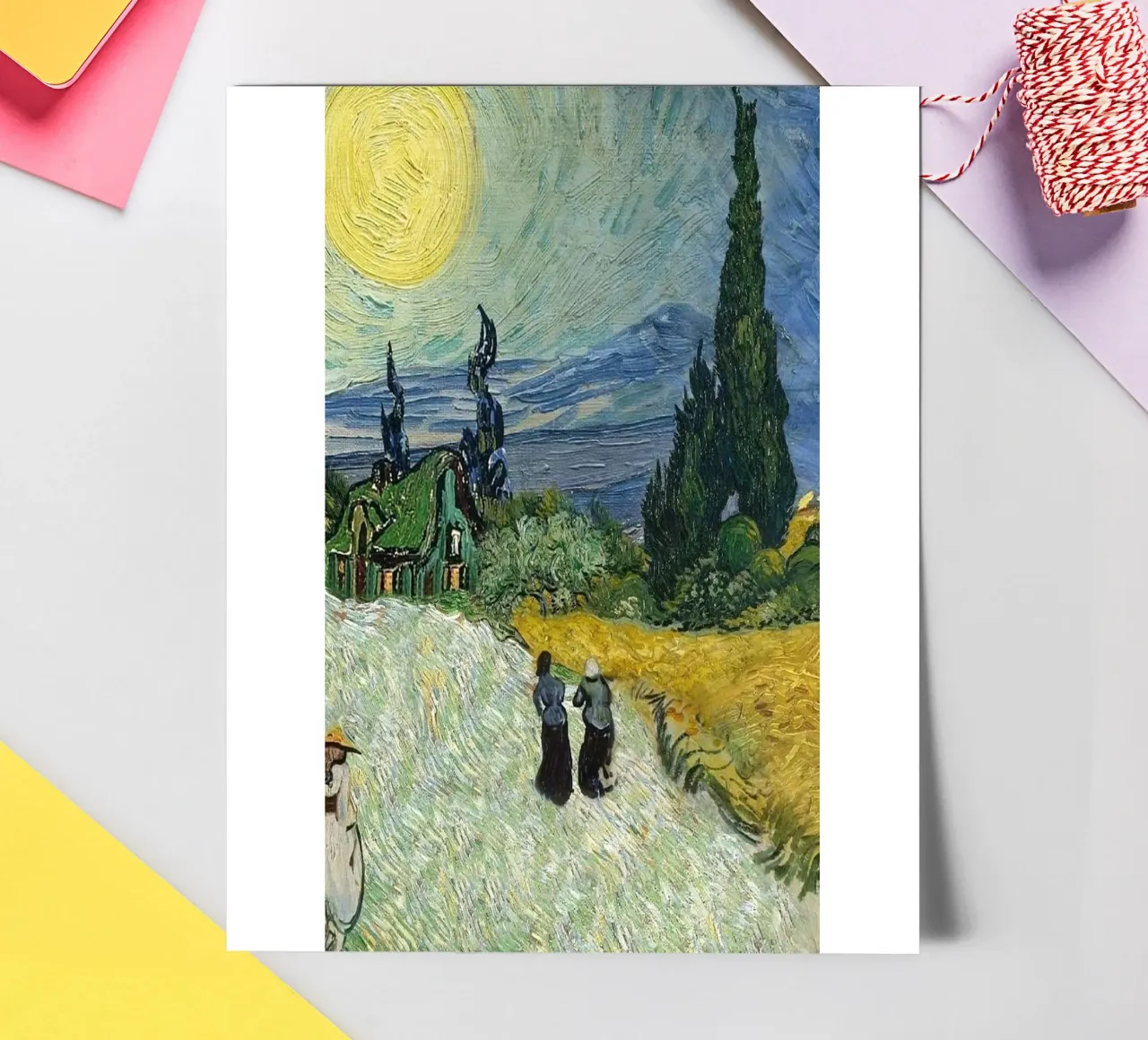 village cypress tree sticker sheet by cloud shop