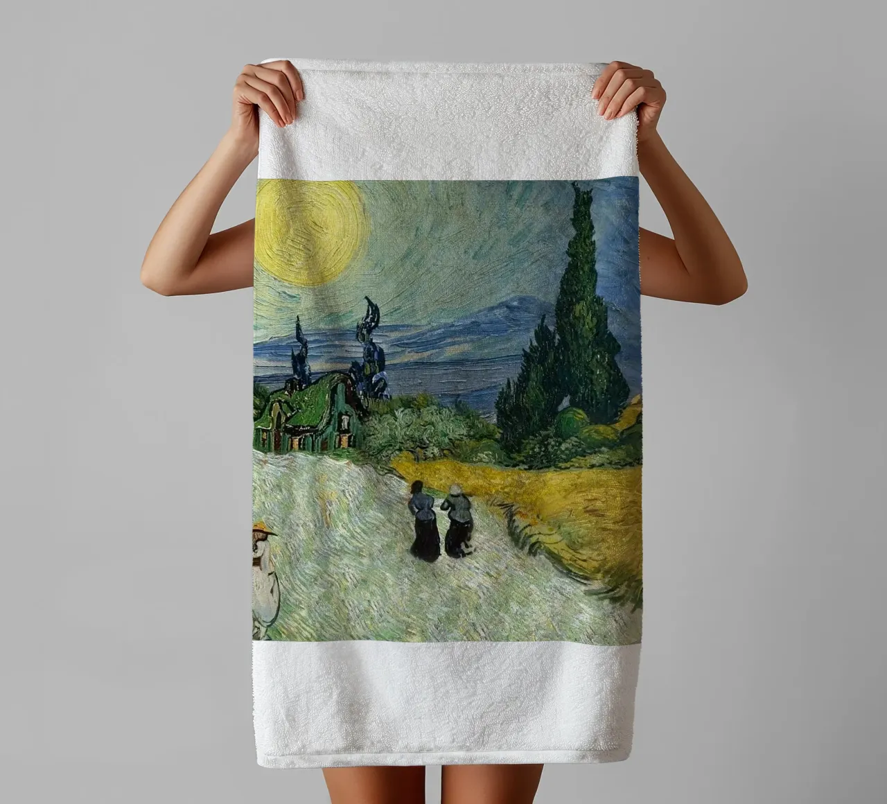 village cypress tree towel by cloud shop
