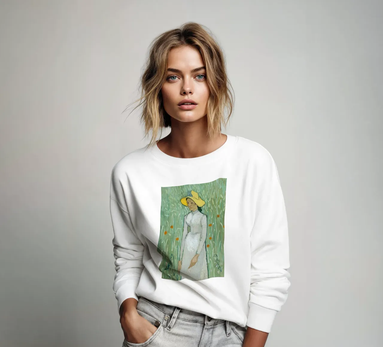 donna in abito bianco felpa da cloud shop