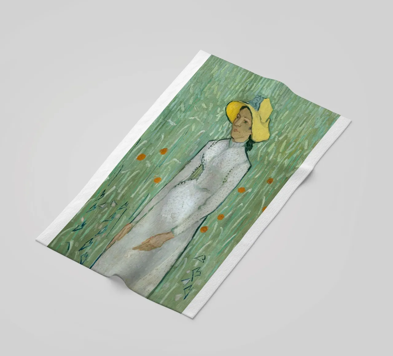 donna in abito bianco telo mare da cloud shop