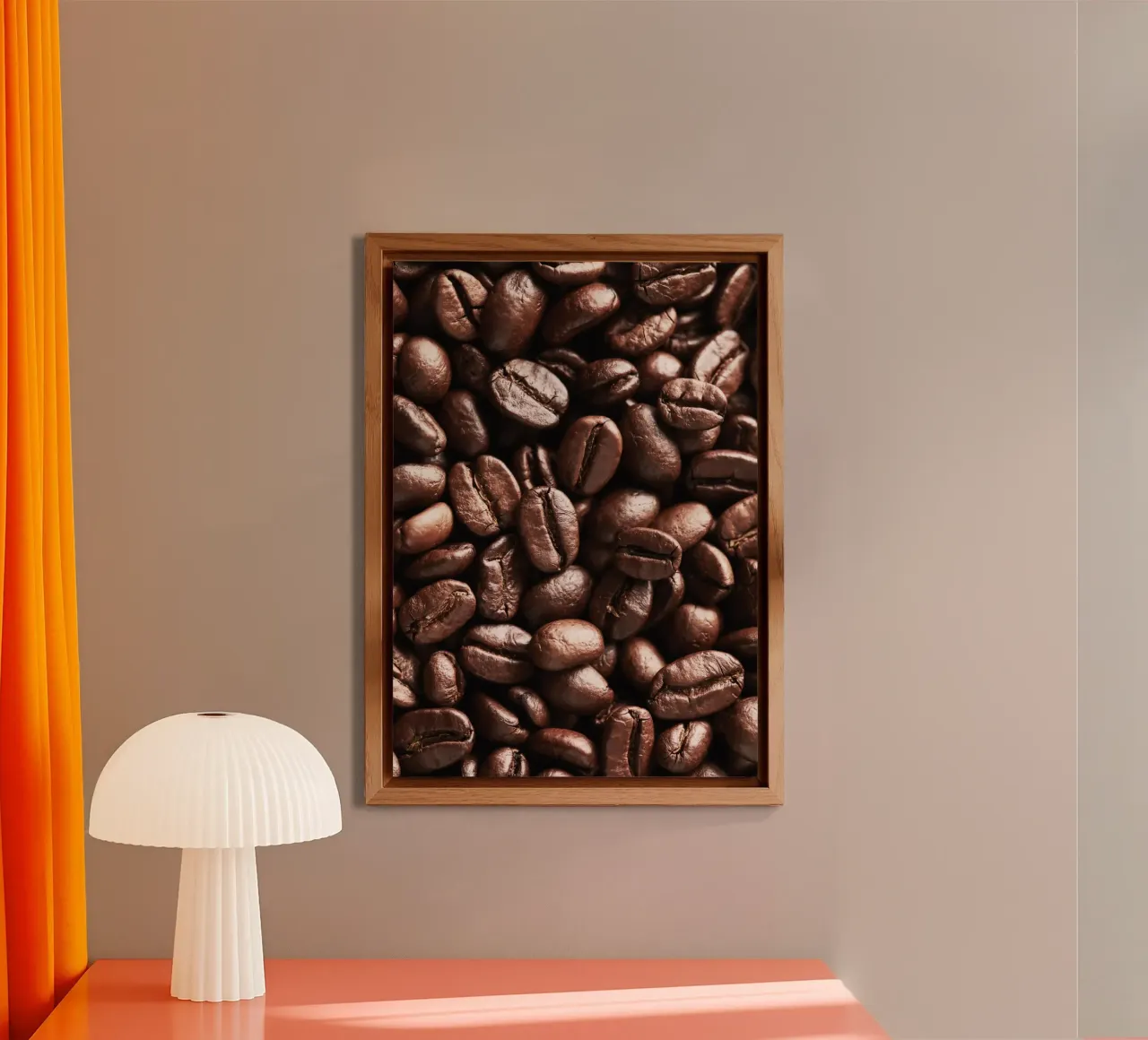 Poster con chicchi di caffè alluminio dibond da Kelly shop